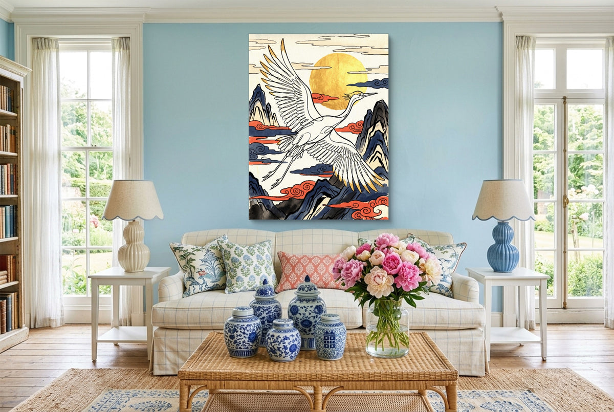 Crane Golden Flight — crane golden flight living room interior 3 1port flush print