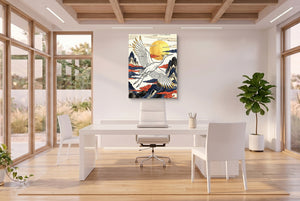 Crane Golden Flight — crane golden flight office space with desk 3 1port flush print