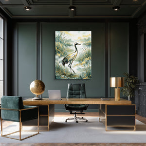 Crane Golden Sunrise — crane golden sunrise sq green office room 1port flush print