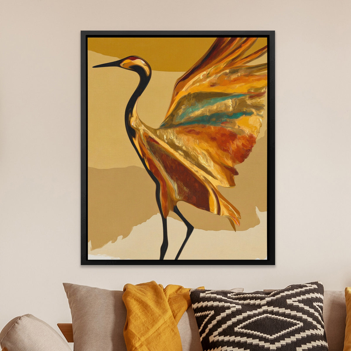 Crane Golden Wings — Crane Golden Wings Orange Room Zoom 228