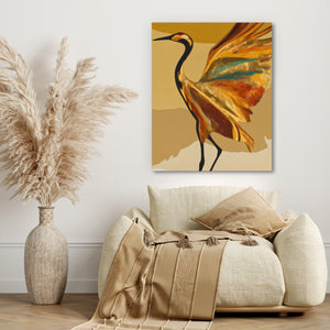 Crane Golden Wings — Crane Golden Wings beige couch 308
