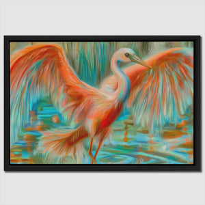 Crane in Vibrant Colors - Luxury Wall Art