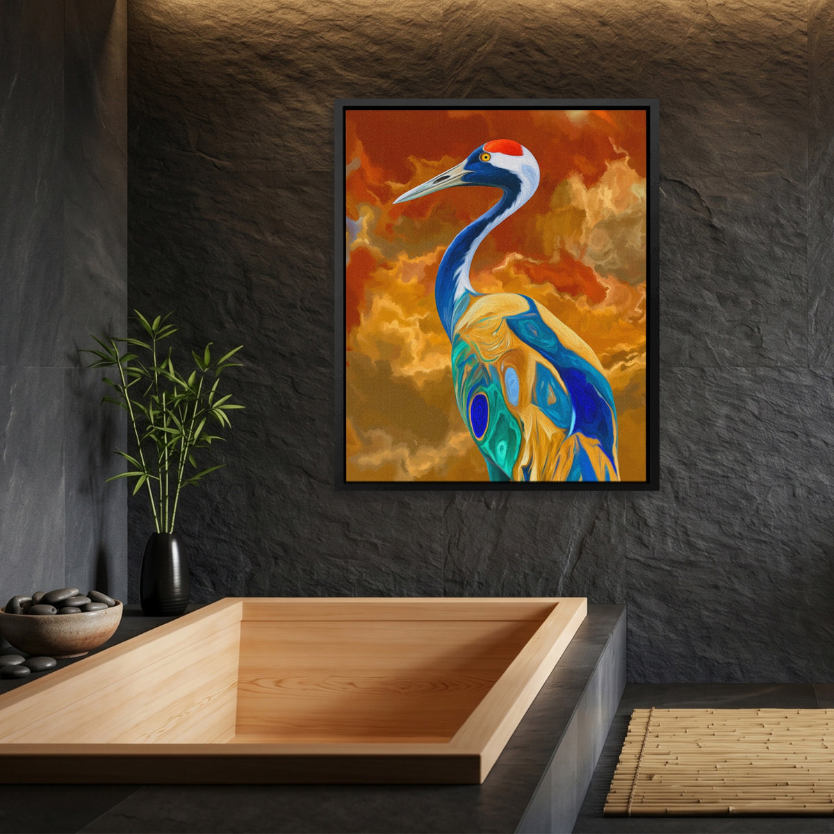 Crane Inferno Rising — Crane Inferno Rising Bamboo Bathroom Port 9