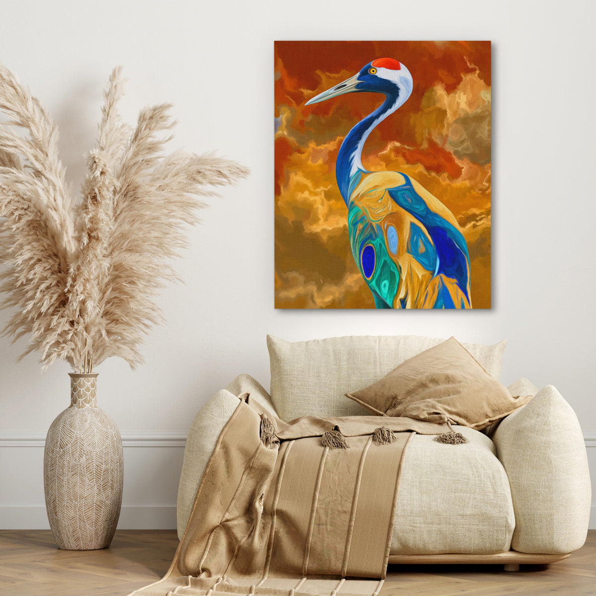 Crane Inferno Rising — Crane Inferno Rising beige couch 309