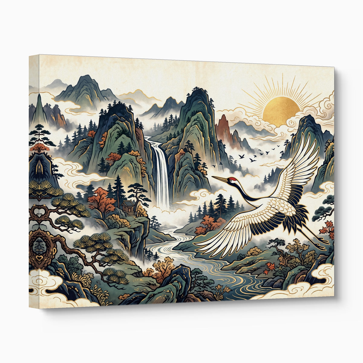 Crane Mountain Sunrise — crane mountain sunrise angled flush print
