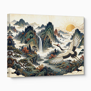 Crane Mountain Sunrise — crane mountain sunrise angled flush print
