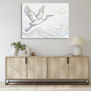 Crane Ocean Journey — crane ocean journey sq living room desk 1land flush print