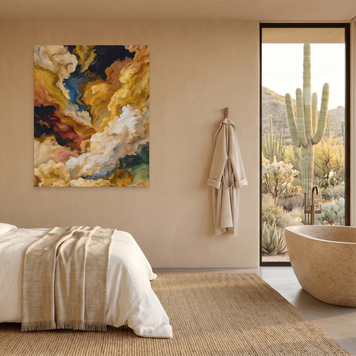 Crane Sumi-e — Crane Sumi e Desert Home Port 111