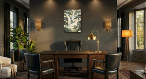 Crane Waterfall Pines — crane waterfall pines office interior with desk 1port flush print