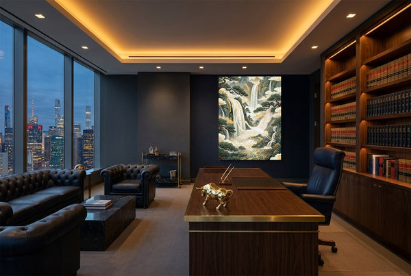 Crane Waterfall Pines in a room