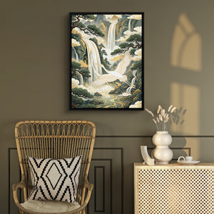 Crane Waterfall Pines — crane waterfall pines sq chair wall v2 1port framed black
