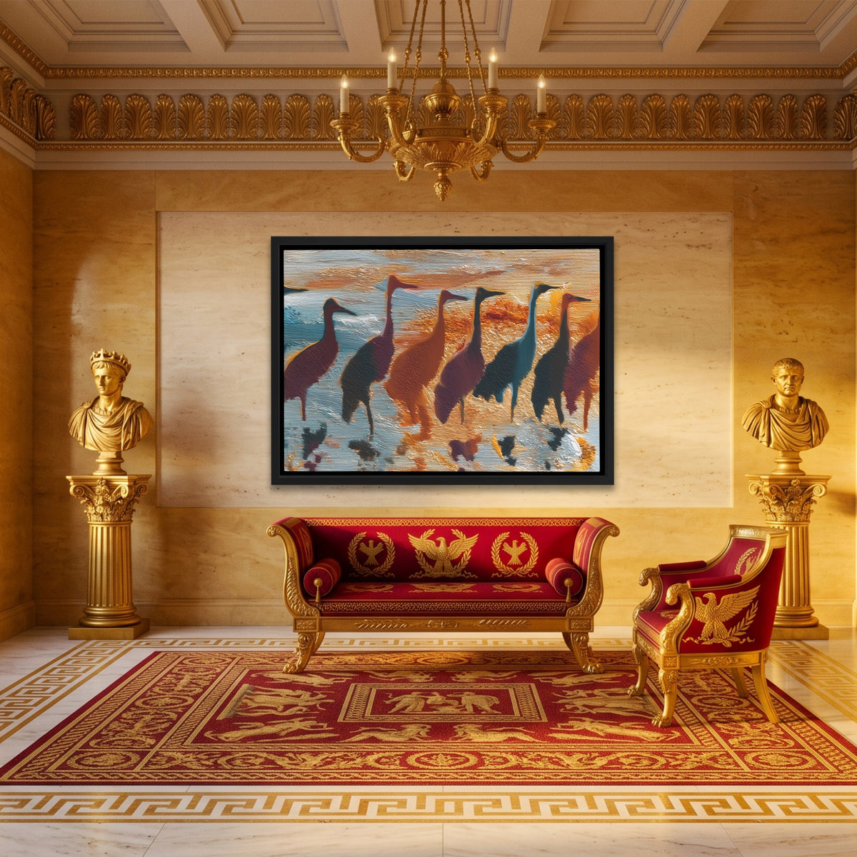 Cranes Golden Migration — Cranes Golden Migration Roman Gold Land 229
