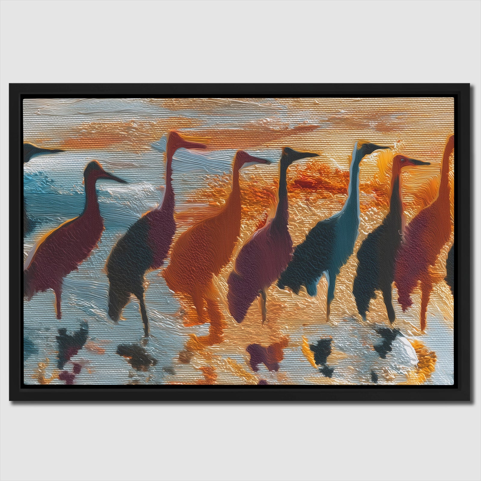 Cranes Golden Migration — Cranes Golden Migration Close Up Landscape 85