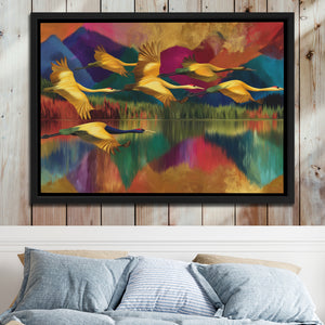Cranes Mountain Reflection — Cranes Mountain Reflection Bed 2 Wood Panel 14