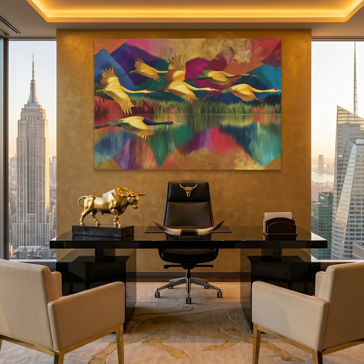 Cranes Mountain Reflection — Cranes Mountain Reflection Pent Bull Land 194
