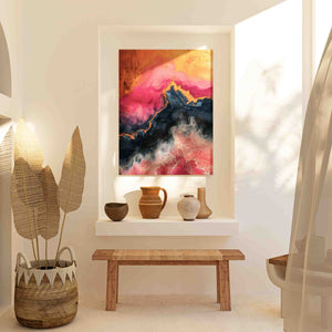 Crashing Pink Waves - Luxury Wall Art