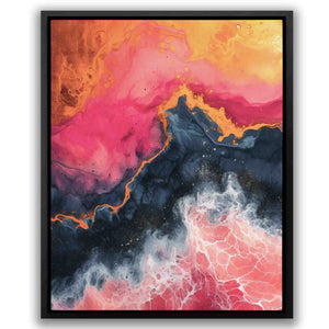 Crashing Pink Waves - Luxury Wall Art