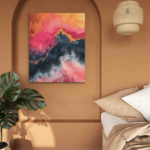 Crashing Pink Waves - Luxury Wall Art