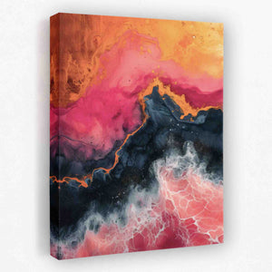 Crashing Pink Waves - Luxury Wall Art