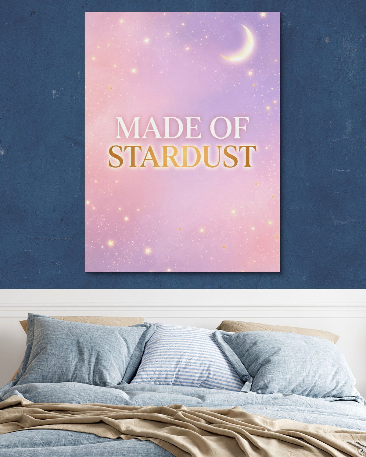 Crescent Night Hues — crescent night hues psd navy blue bedroom 1port flush print