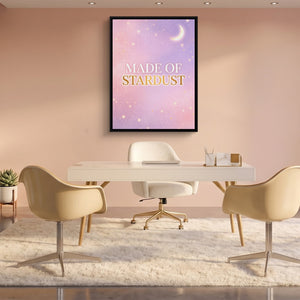 Crescent Night Hues — crescent night hues sq pink office 1port framed black