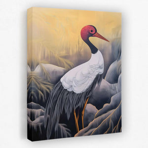 Crimson Crane - Luxury Wall Art