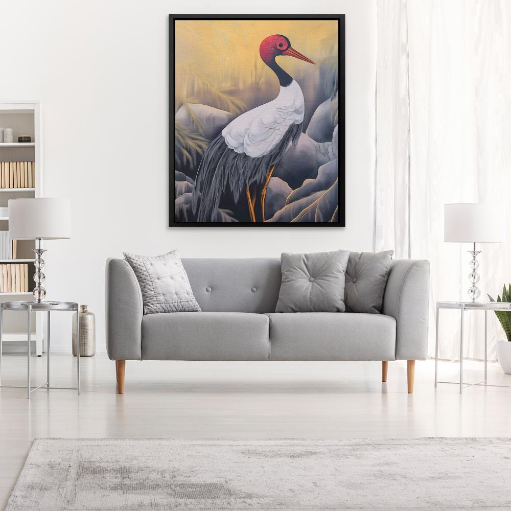 Crimson Crane - Luxury Wall Art