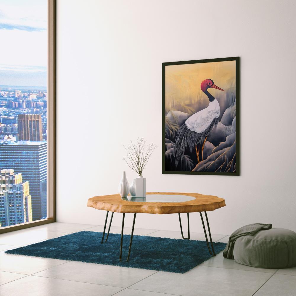 Crimson Crane - Luxury Wall Art