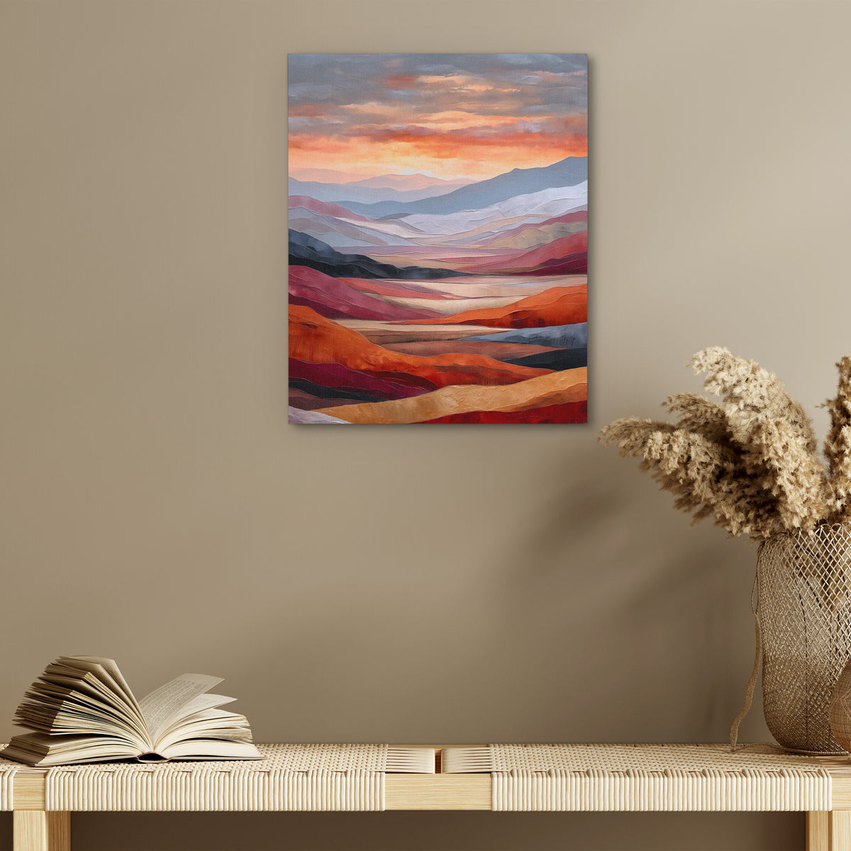 Crimson Ridges - Luxury Wall Art