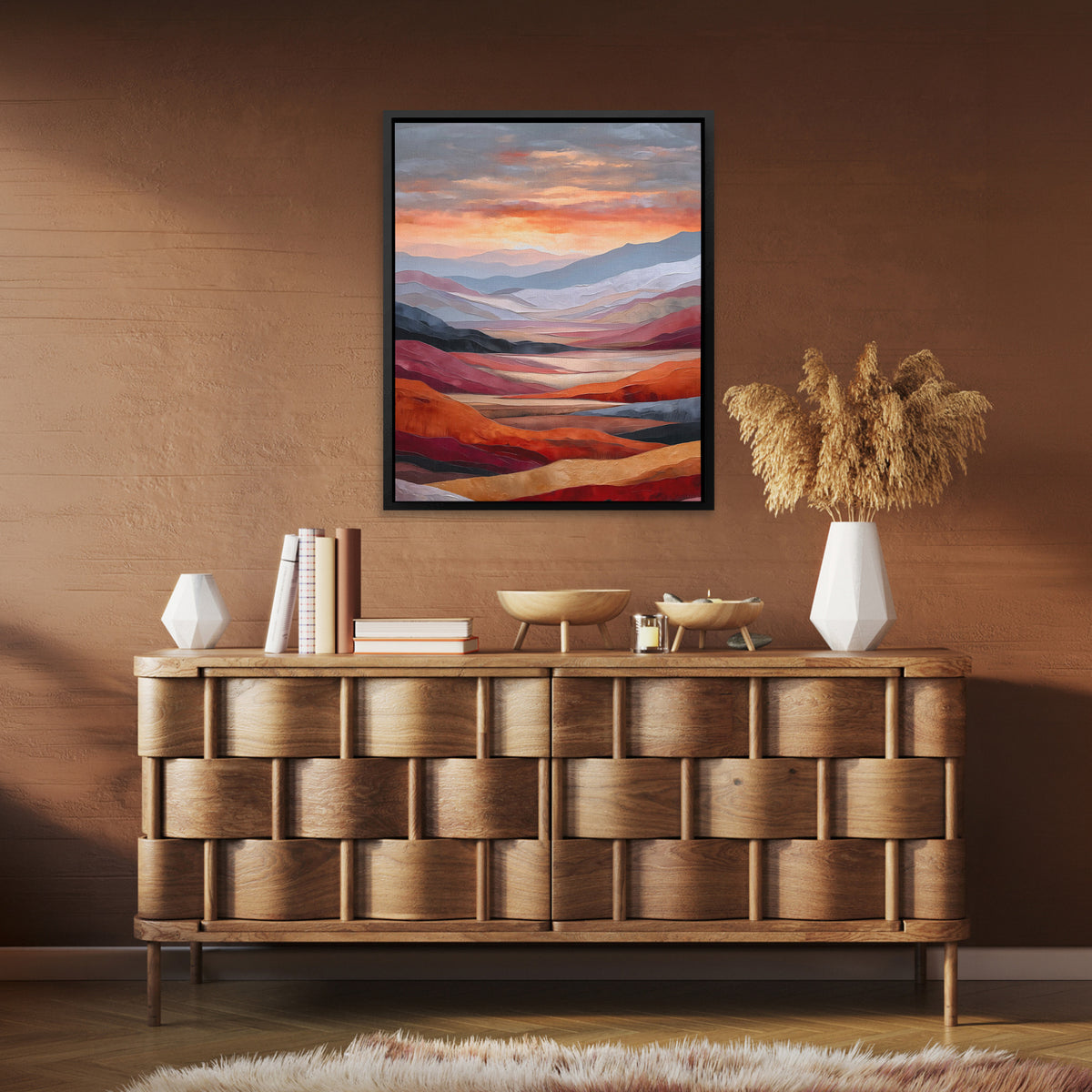 Crimson Ridges - Luxury Wall Art