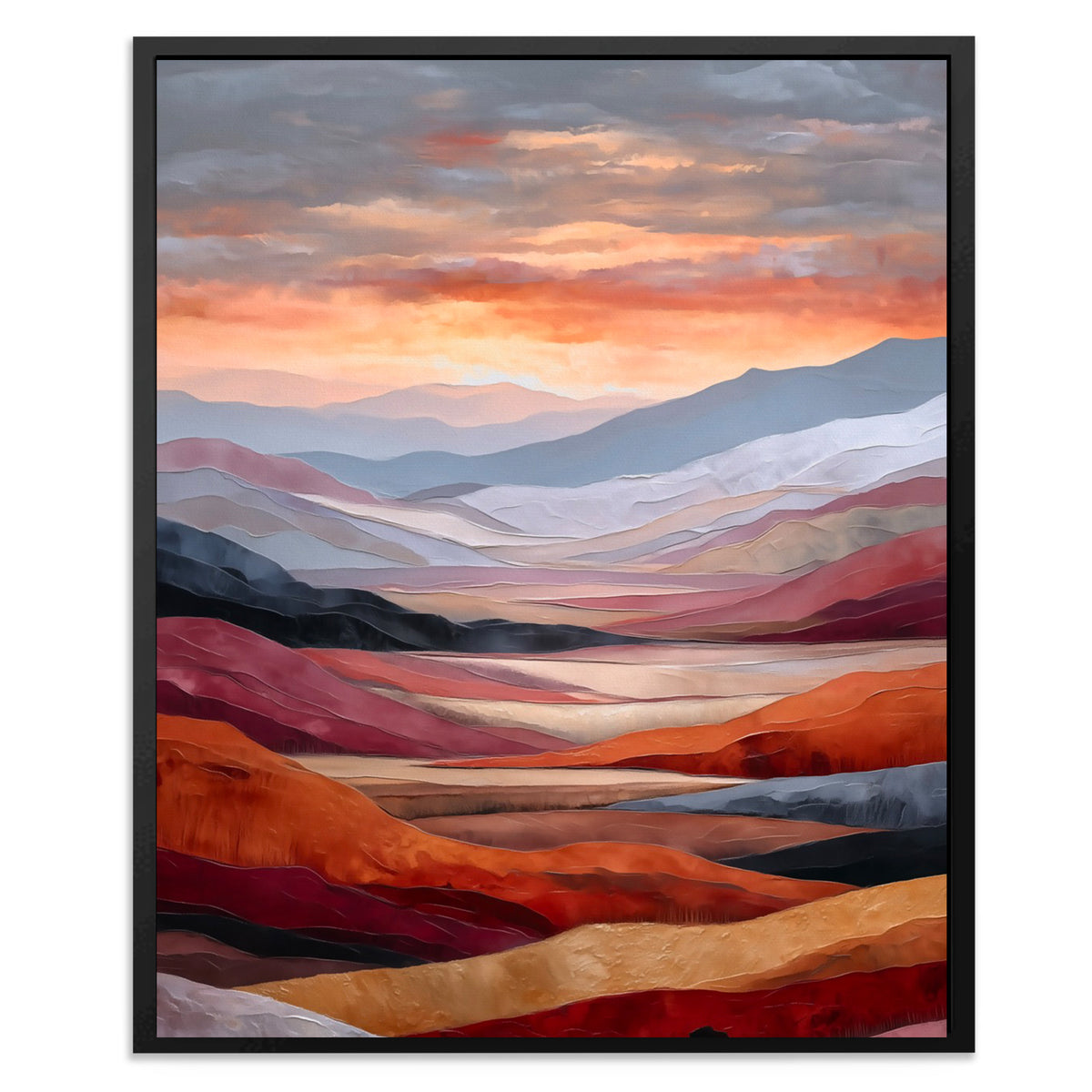 Crimson Ridges - Luxury Wall Art