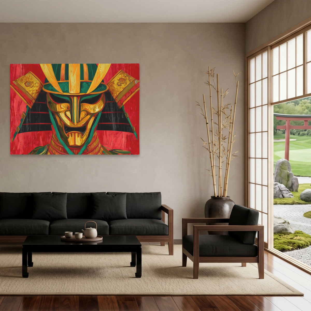 Crimson Samurai Mask — Crimson Samurai Mask Japanese Garden Land 105