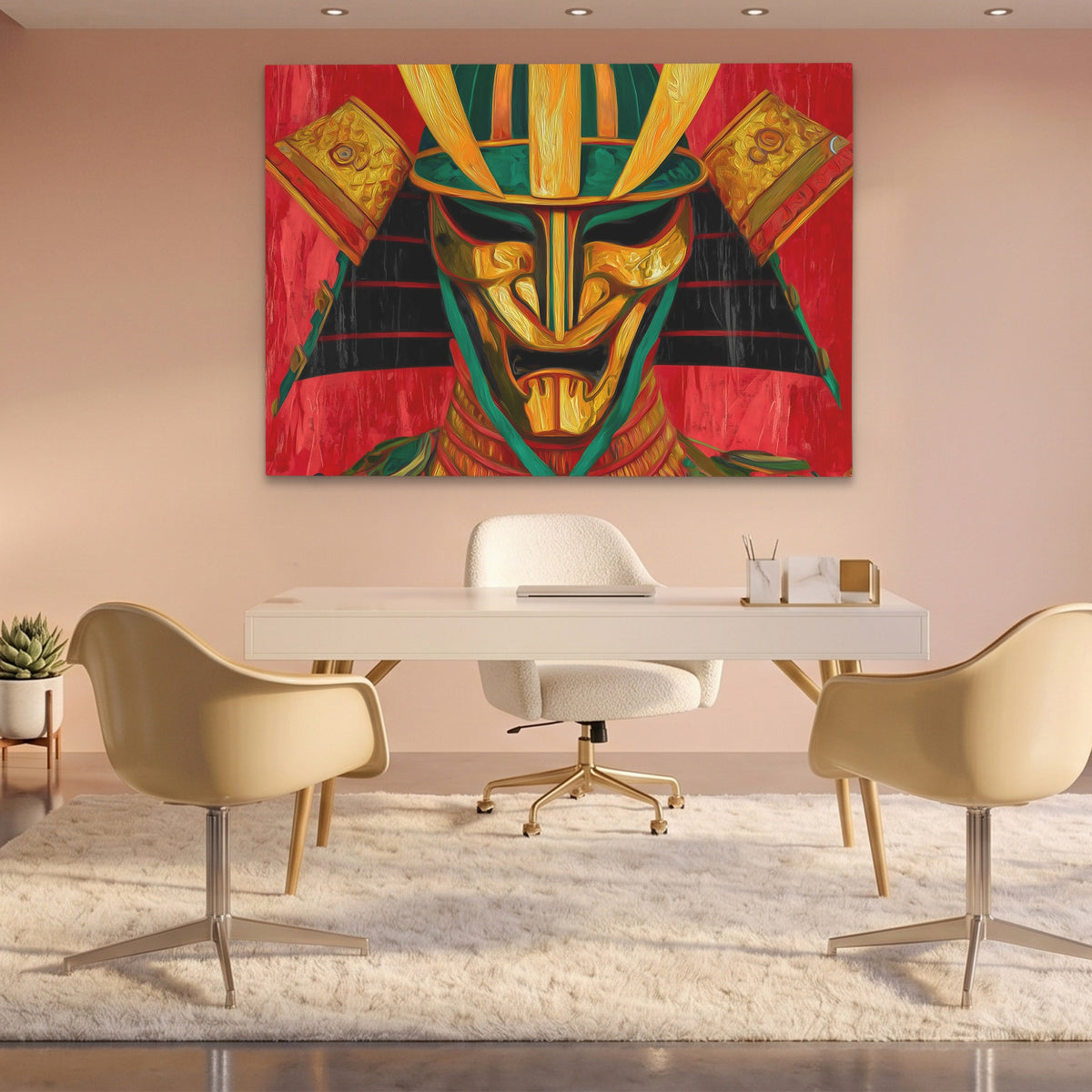 Crimson Samurai Mask — Crimson Samurai Mask Pink Office Land 213