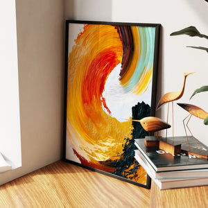 Crimson Spiral Calligraphy — Crimson Spiral Calligraphy New   Living Room Wall Apartment Zoom 192