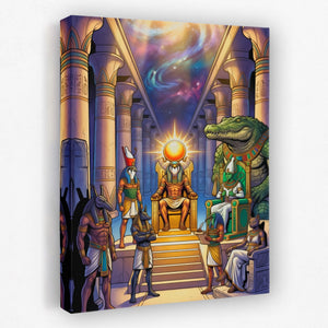 Crocodile Divine Assembly - Luxury Wall Art