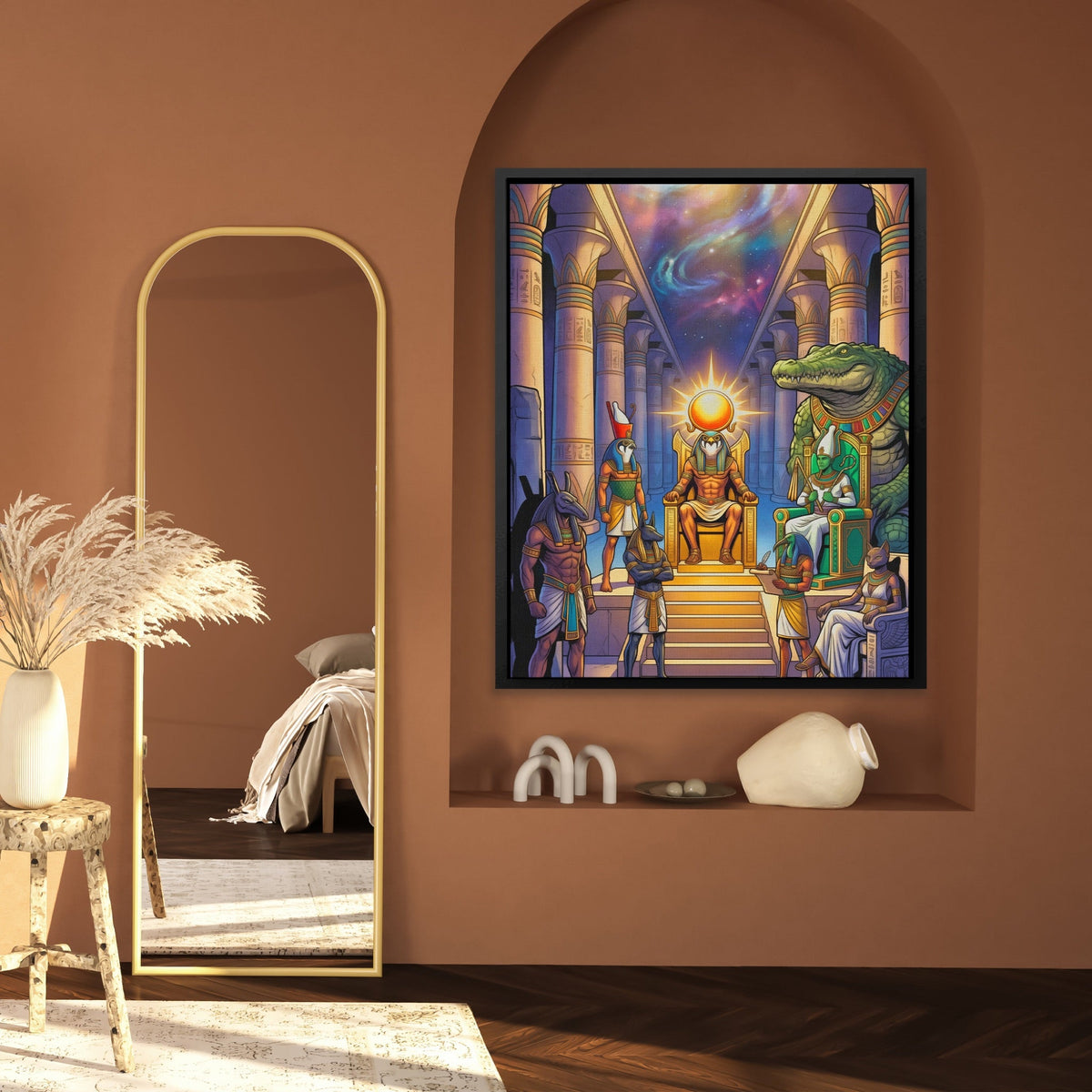 Crocodile Divine Assembly - Luxury Wall Art
