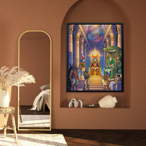 Crocodile Divine Assembly - Luxury Wall Art