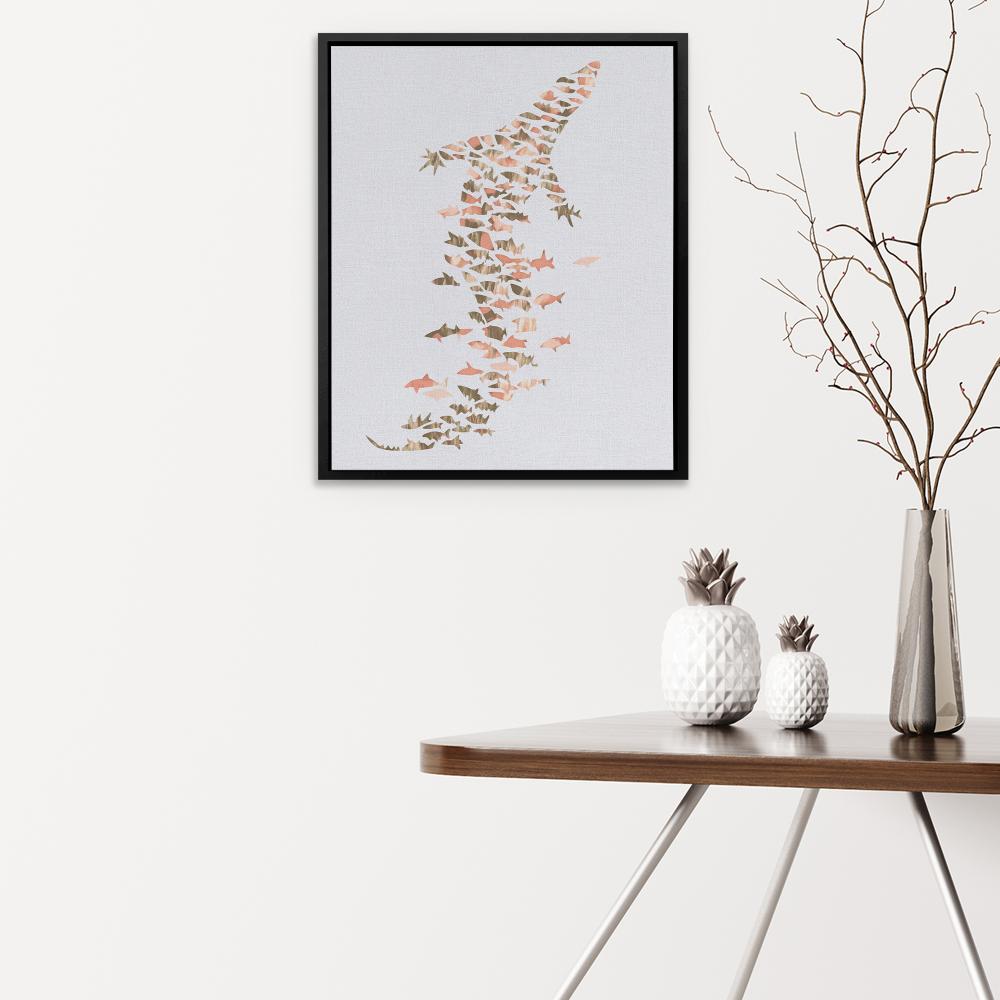 Crocodile in Ocean Forms - Luxury Wall Art