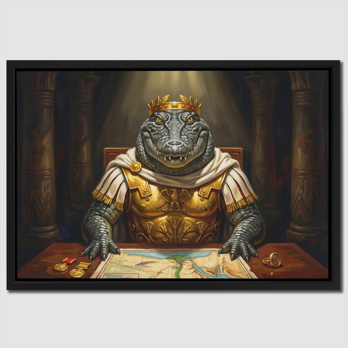 Crocodile Royal Ruler - Luxury Wall Art