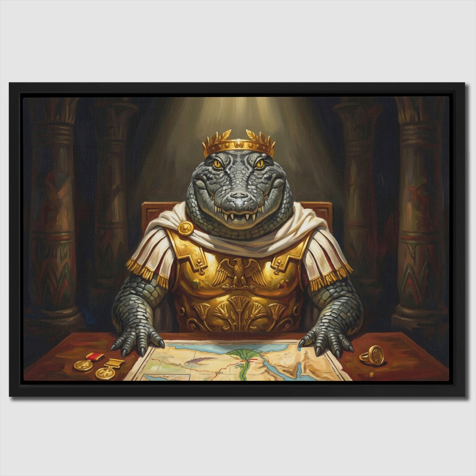 Crocodile Royal Ruler - Luxury Wall Art