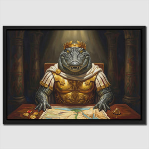 Crocodile Royal Ruler - Luxury Wall Art