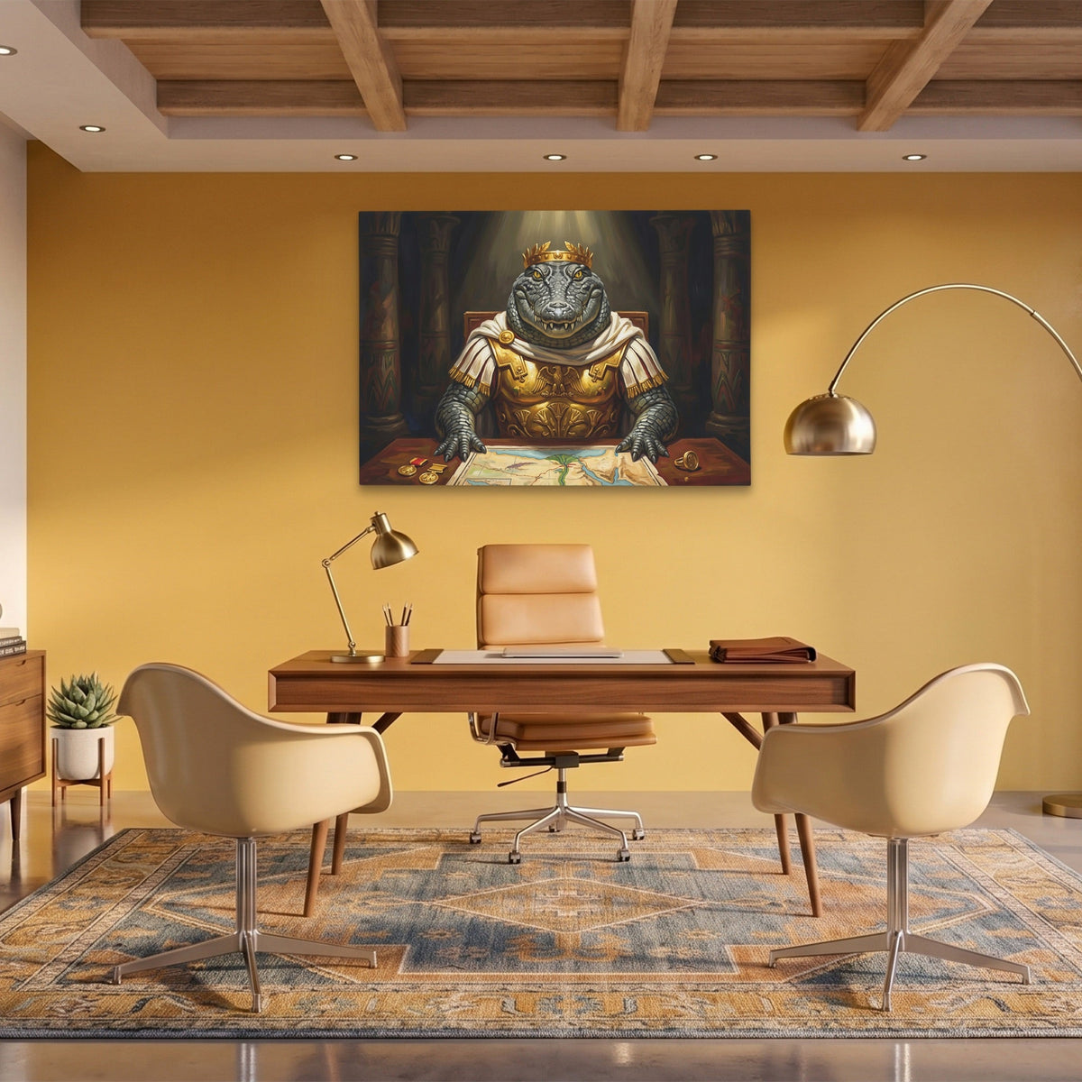 Crocodile Royal Ruler - Luxury Wall Art