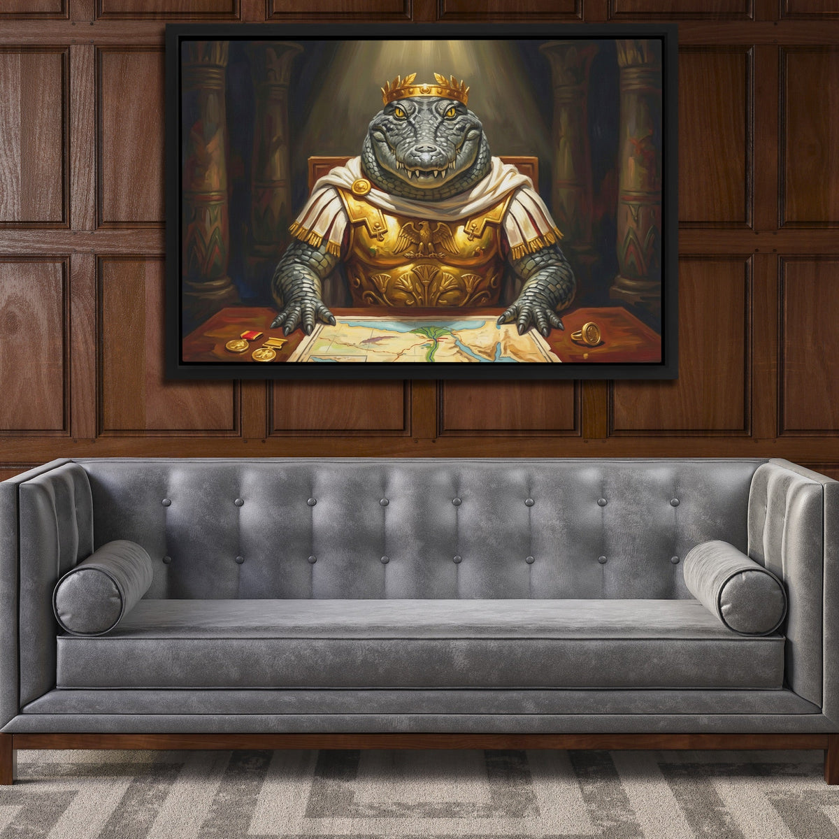 Crocodile Royal Ruler - Luxury Wall Art