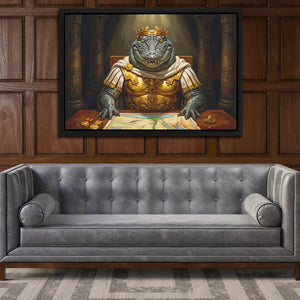 Crocodile Royal Ruler - Luxury Wall Art