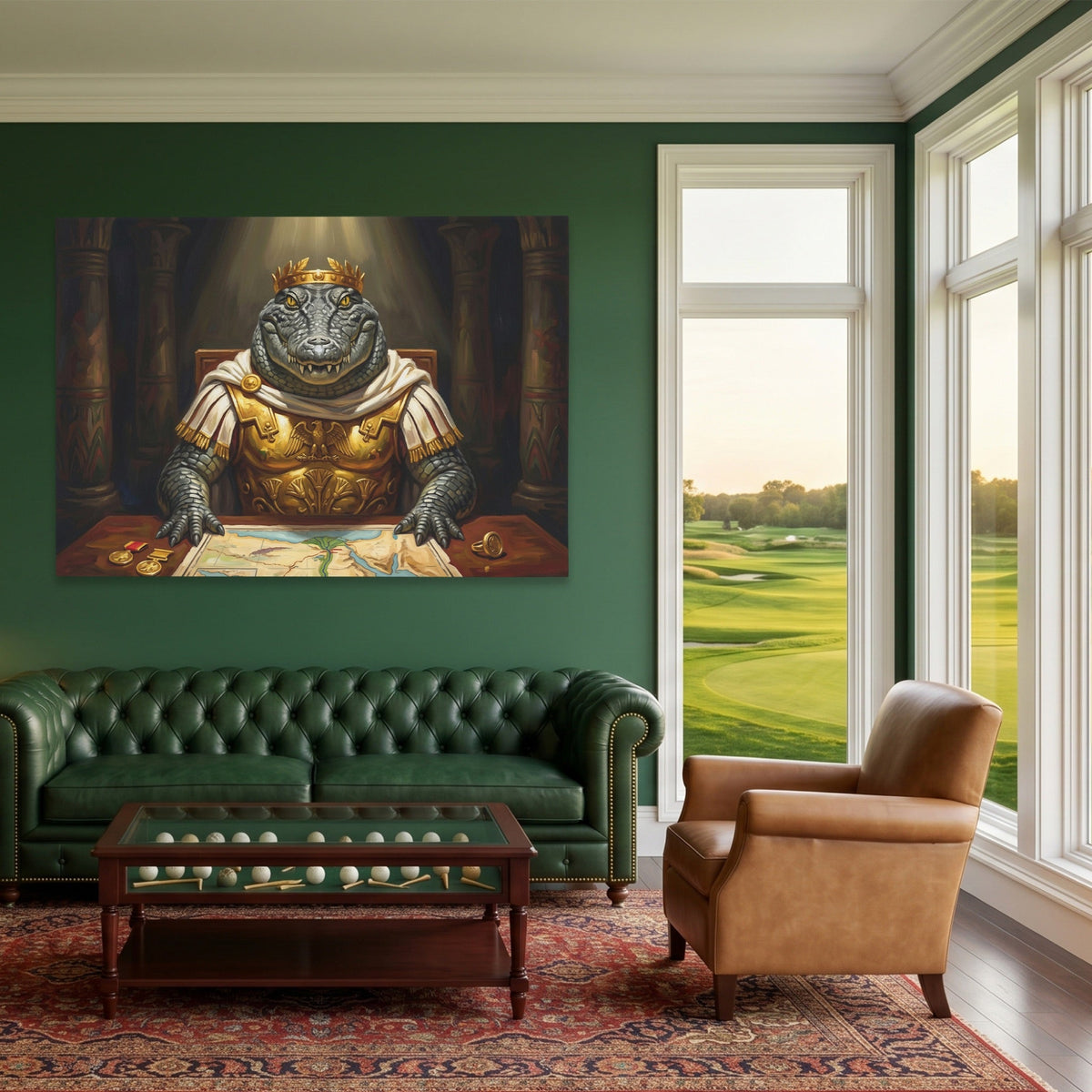 Crocodile Royal Ruler - Luxury Wall Art