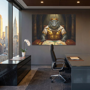Crocodile Royal Ruler - Luxury Wall Art