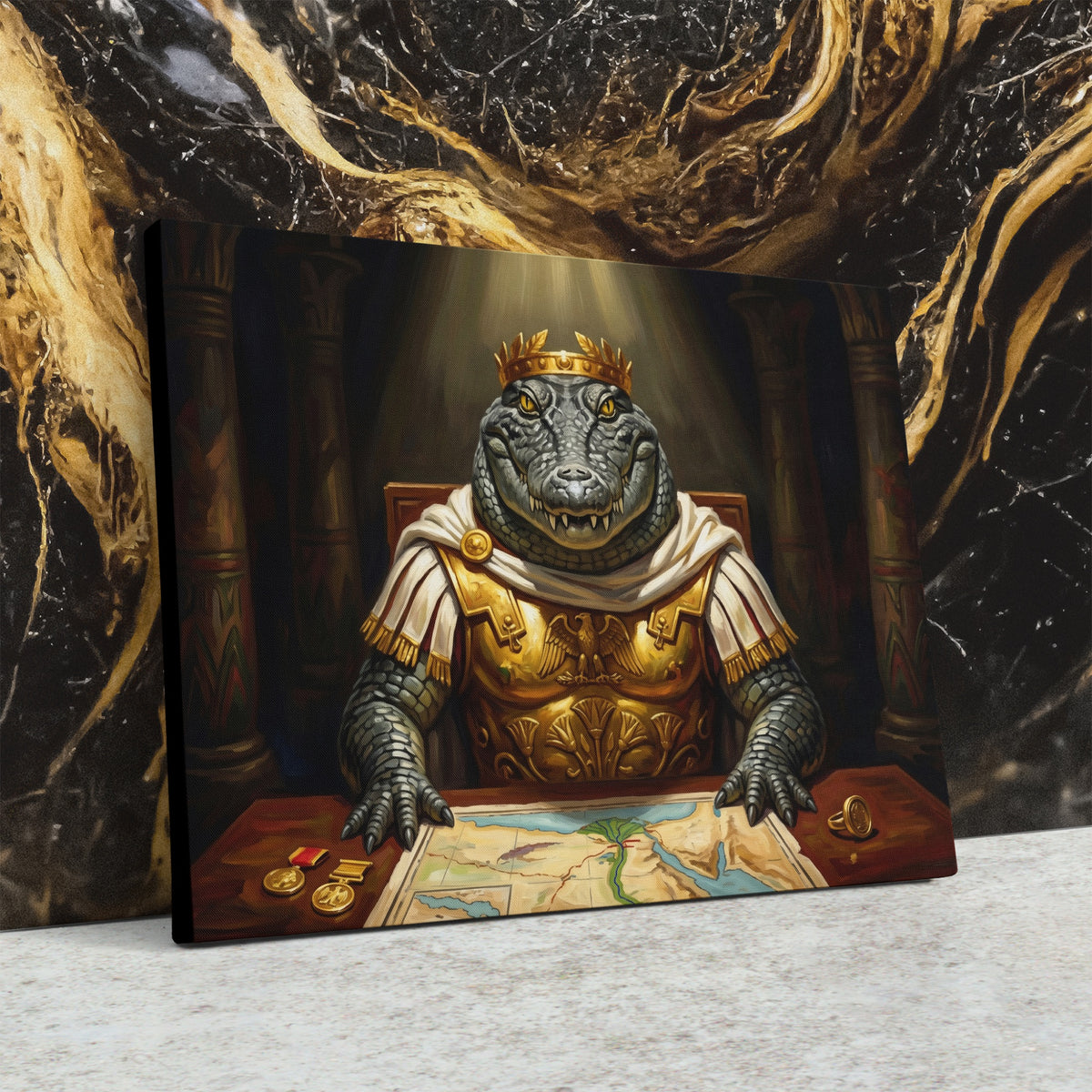 Crocodile Royal Ruler — Crocodile Royal Ruler Against Wall4x5 3 15