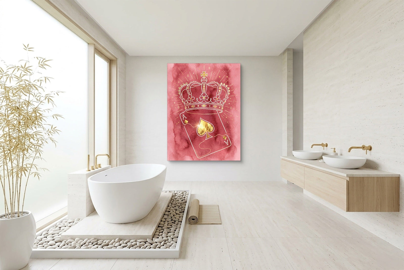 Crown Over Spades - Luxury Wall Art