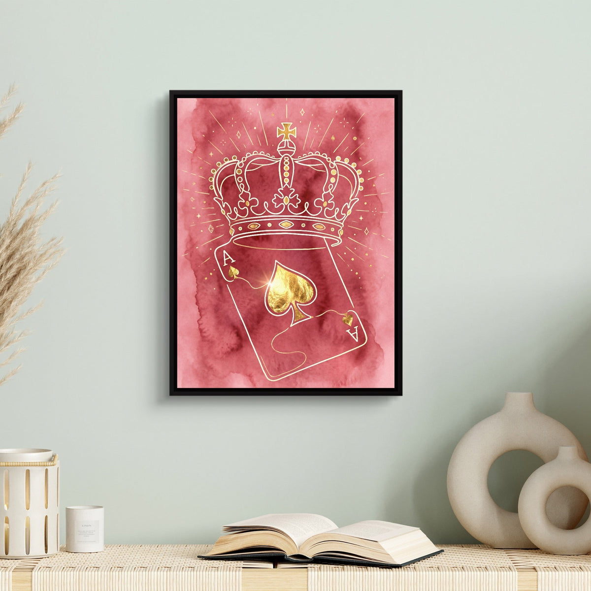 Crown Over Spades - Luxury Wall Art