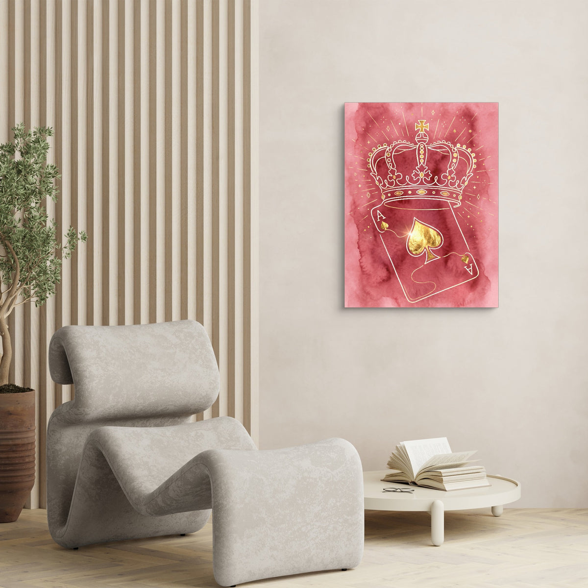 Crown Over Spades — crown over spades sq baller book room 1port flush print